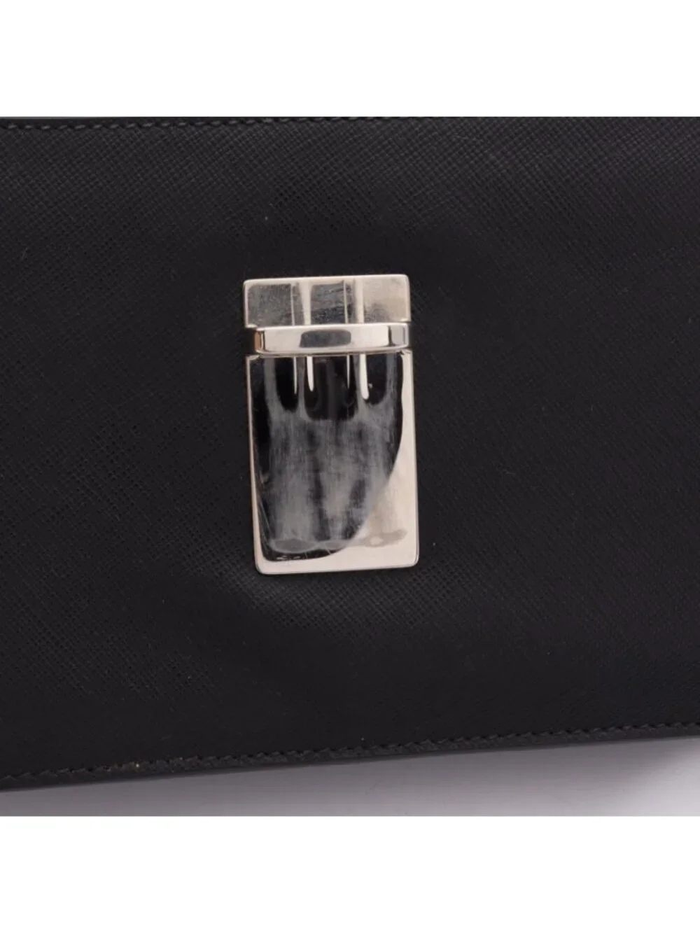 Prada Clutch Black Triangle Logo